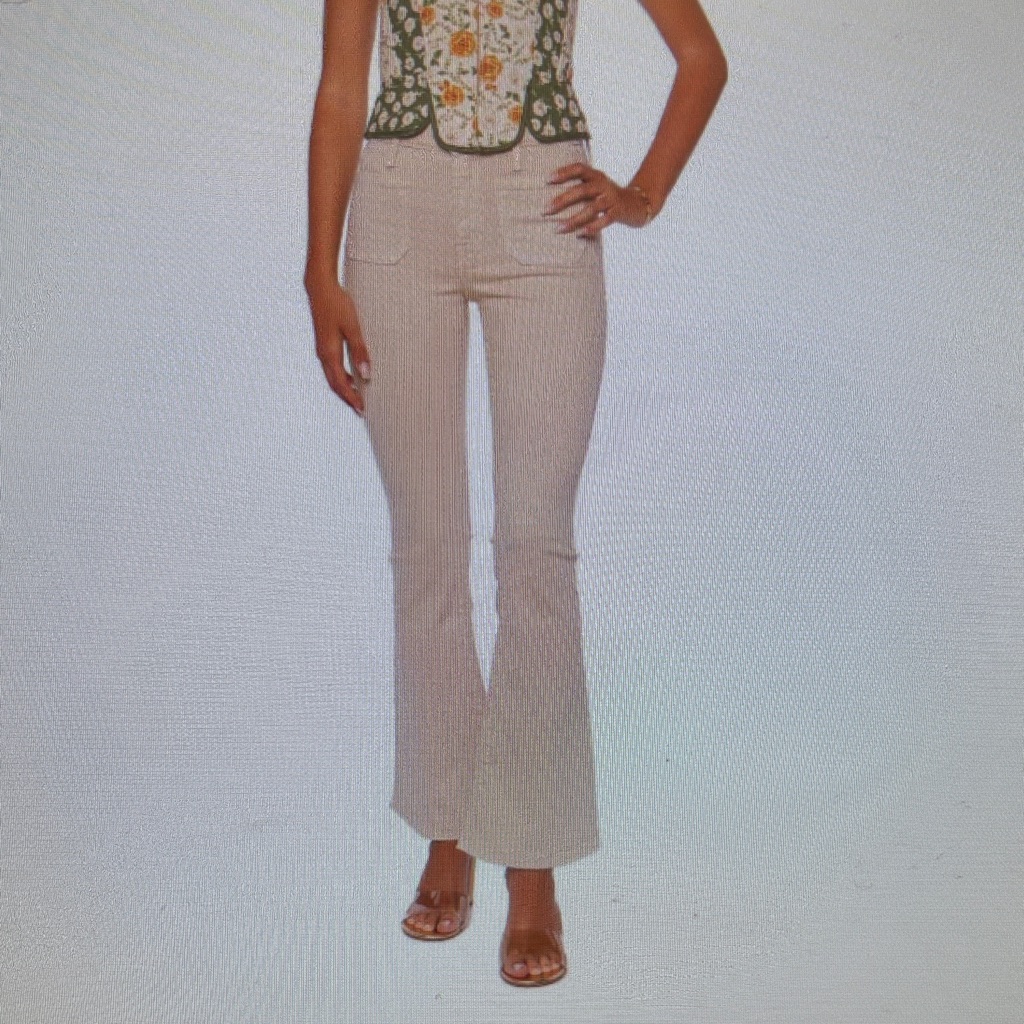 Mother The Patch Pocket Weekender Flare Jean In Wacky Khaki